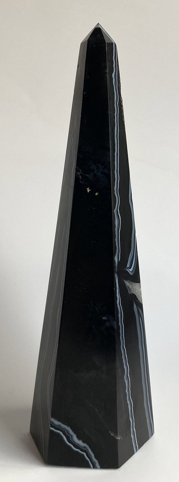 Agat Negru - Obelisc piramidal piatra semipretioasa