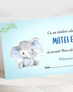 Plicuri bani botez băieți  Elefănțel