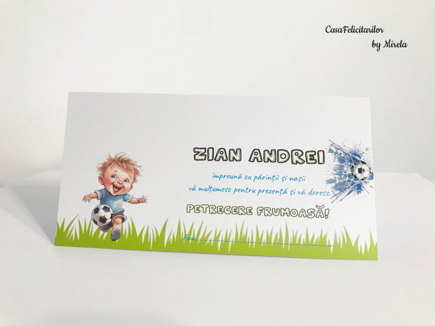 Plicuri bani botez micul fotbalist