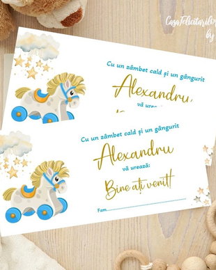 Plicuri bani botez băieți Căluț