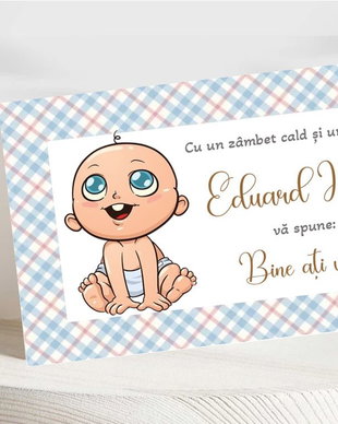 Plic bani botez baietel Bebe