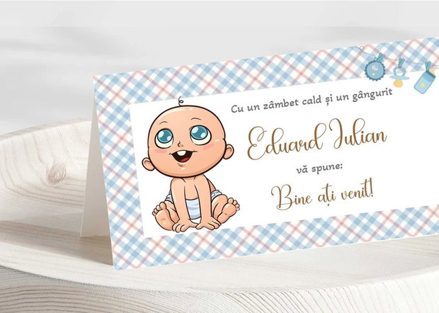 Plic bani botez baietel Bebe