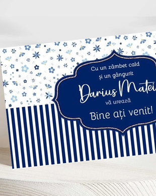 Plicuri bani botez baieti-bleumarin