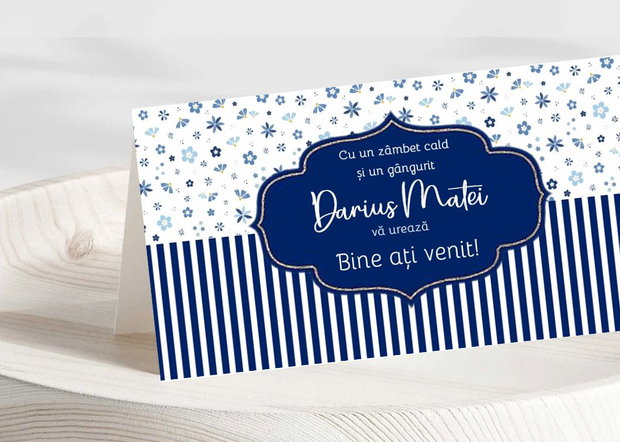 Plicuri bani botez baieti-bleumarin
