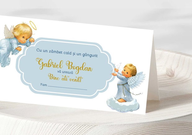 Plicuri bani botez băieți Ingerași