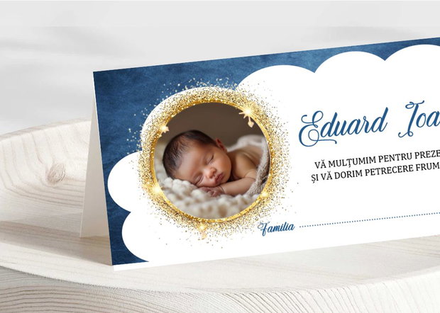 Plicuri de bani botez băieței personalizabile cu fotografie