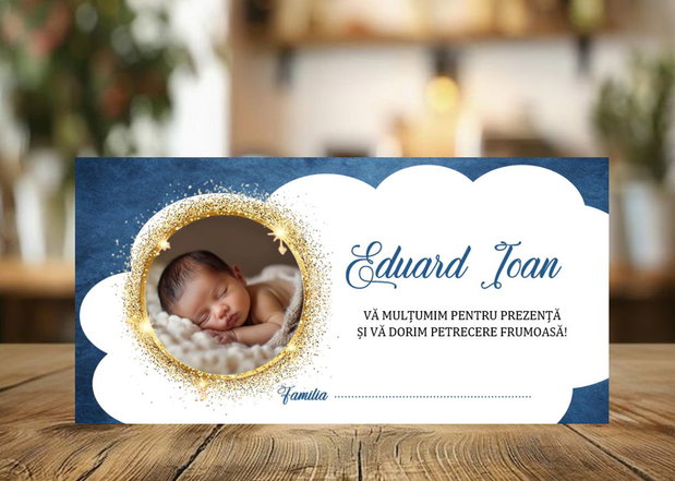 Plicuri de bani botez băieței personalizabile cu fotografie