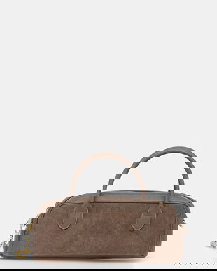 Answear.LAB geanta de mana din piele intoarsa culoarea bej