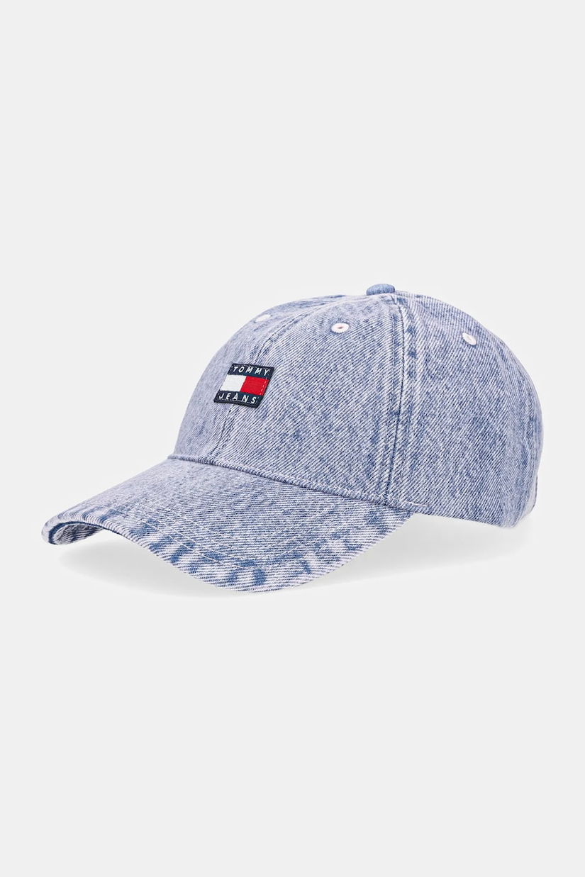 Tommy Jeans șapcă de baseball din denim culoarea violet, AW0AW17643