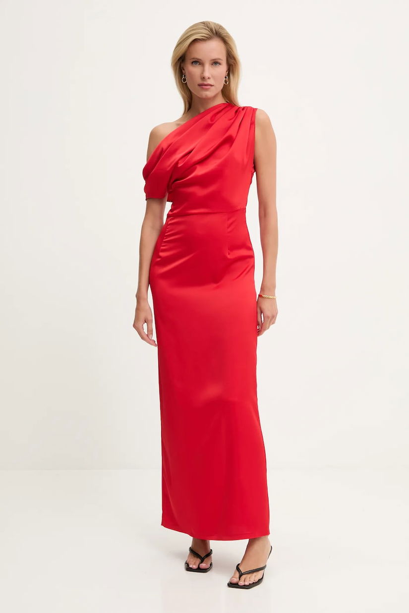 Answear.LAB rochie culoarea rosu, maxi, evazati
