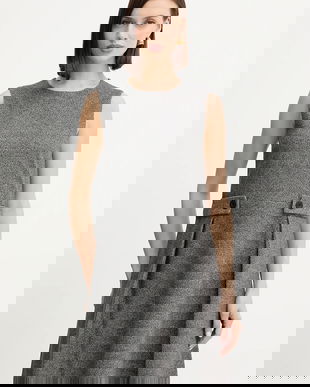 Weekend Max Mara rochie RIAD culoarea gri, mini, evazați, 2525626052600