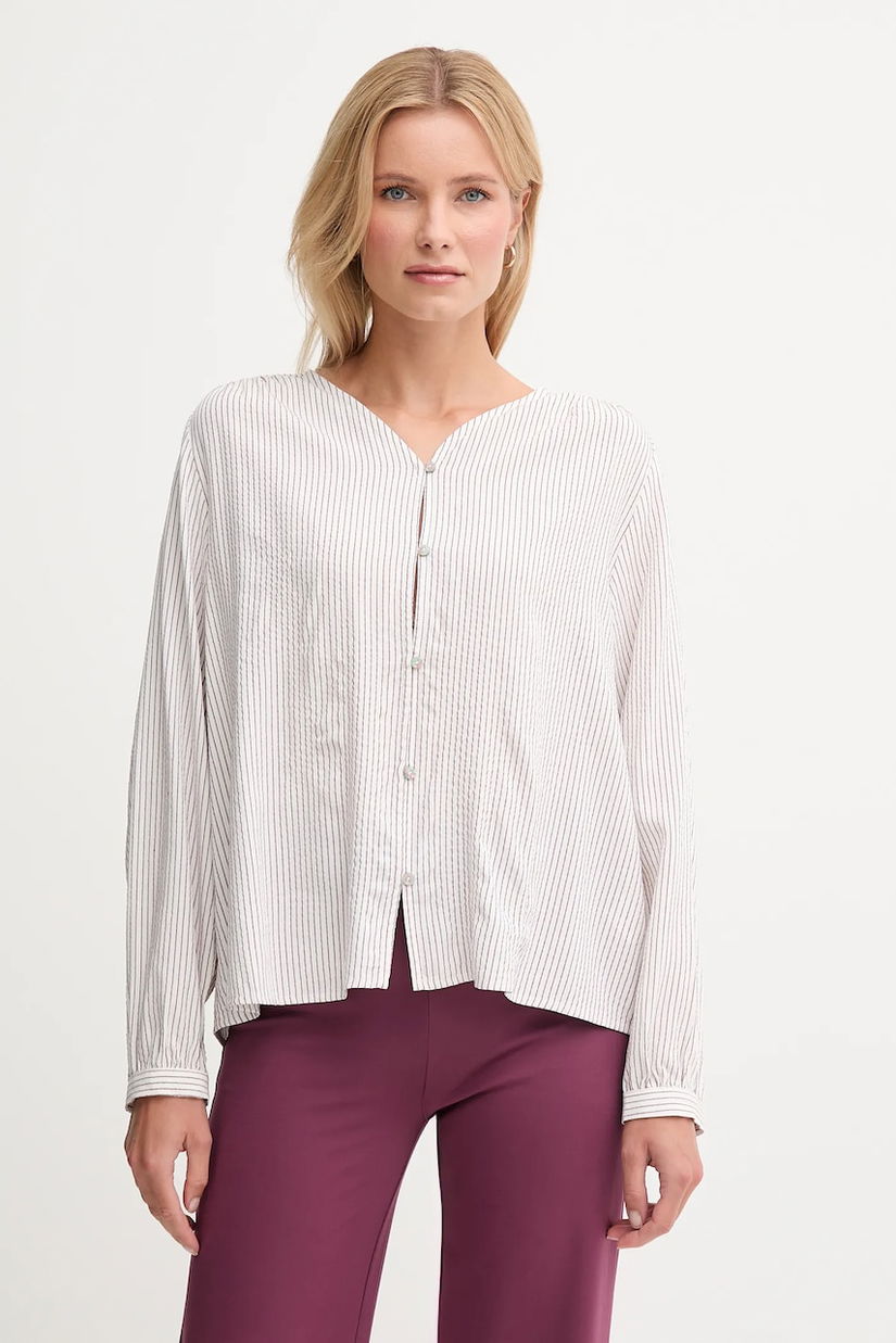 United Colors of Benetton cămașă culoarea alb, regular, 570QDQ0CH