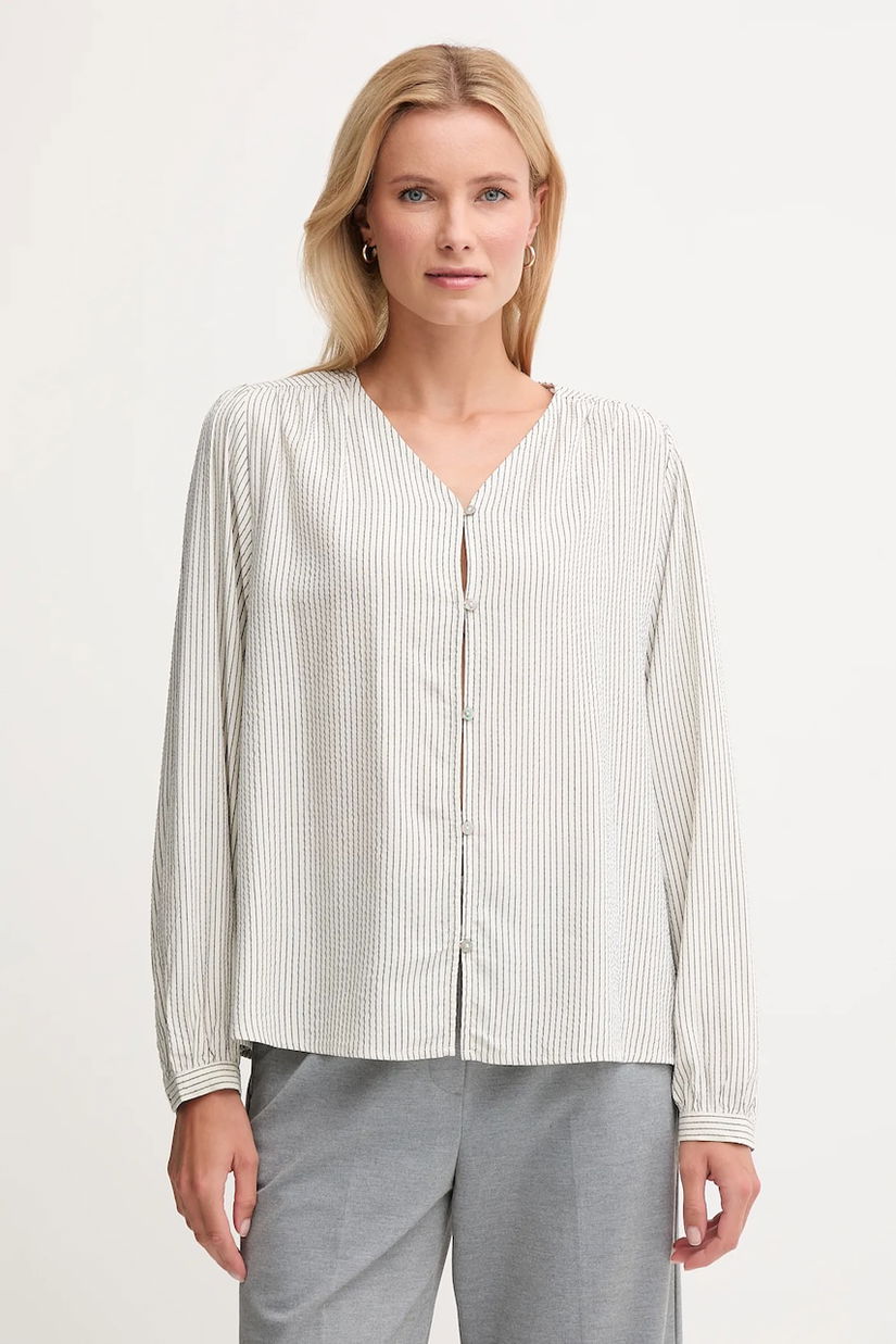 United Colors of Benetton cămașă culoarea bej, regular, 570QDQ0CH