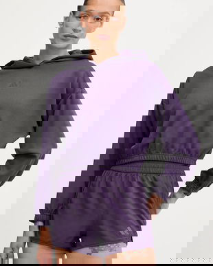 adidas Performance hanorac de antrenament Cover-up culoarea violet, cu glugă, uni, JY2667