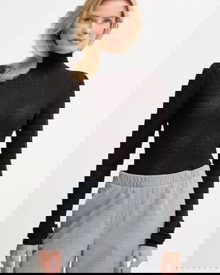 Joop! pulover culoarea negru, light, cu guler, 30048371