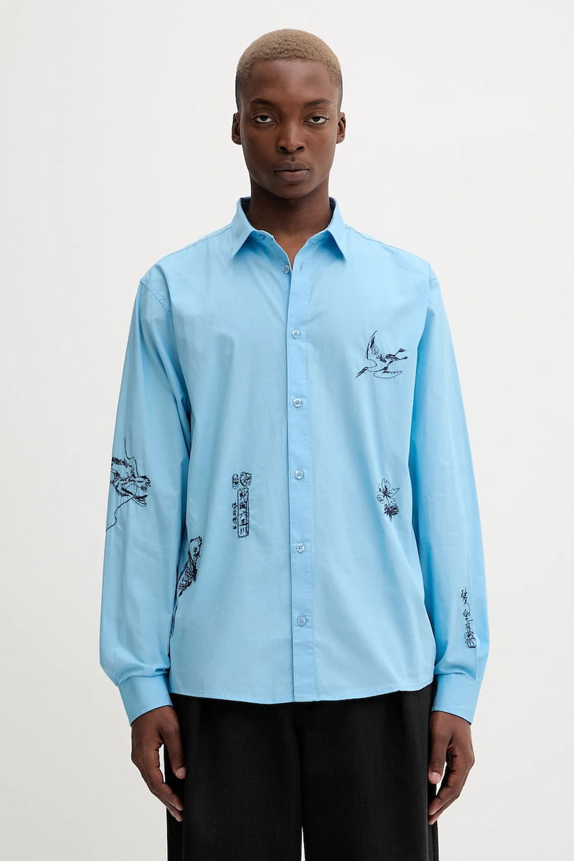 Desigual cămașă din bumbac LUCCA cu guler clasic, regular, 25WMCW32