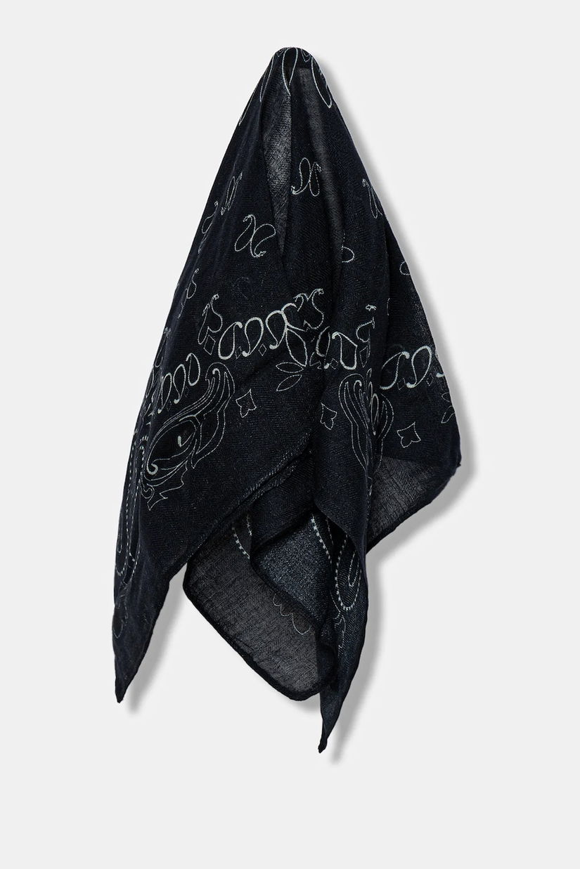 Pepe Jeans eșarfă culoarea bleumarin, cu imprimeu, PL1100008