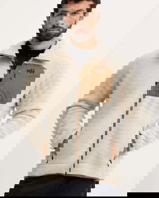 Helly Hansen hanorac fleece PANORAMA culoarea bej, uni, 49460