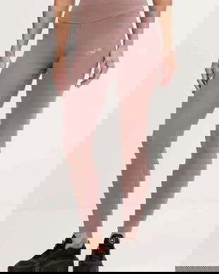 New Balance leggins de antrenament culoarea maro, cu imprimeu, WP51126EAS