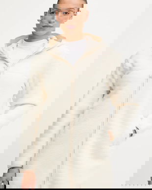 Helly Hansen hanorac fleece MAUD PILE culoarea bej, cu glugă, uni, 54623