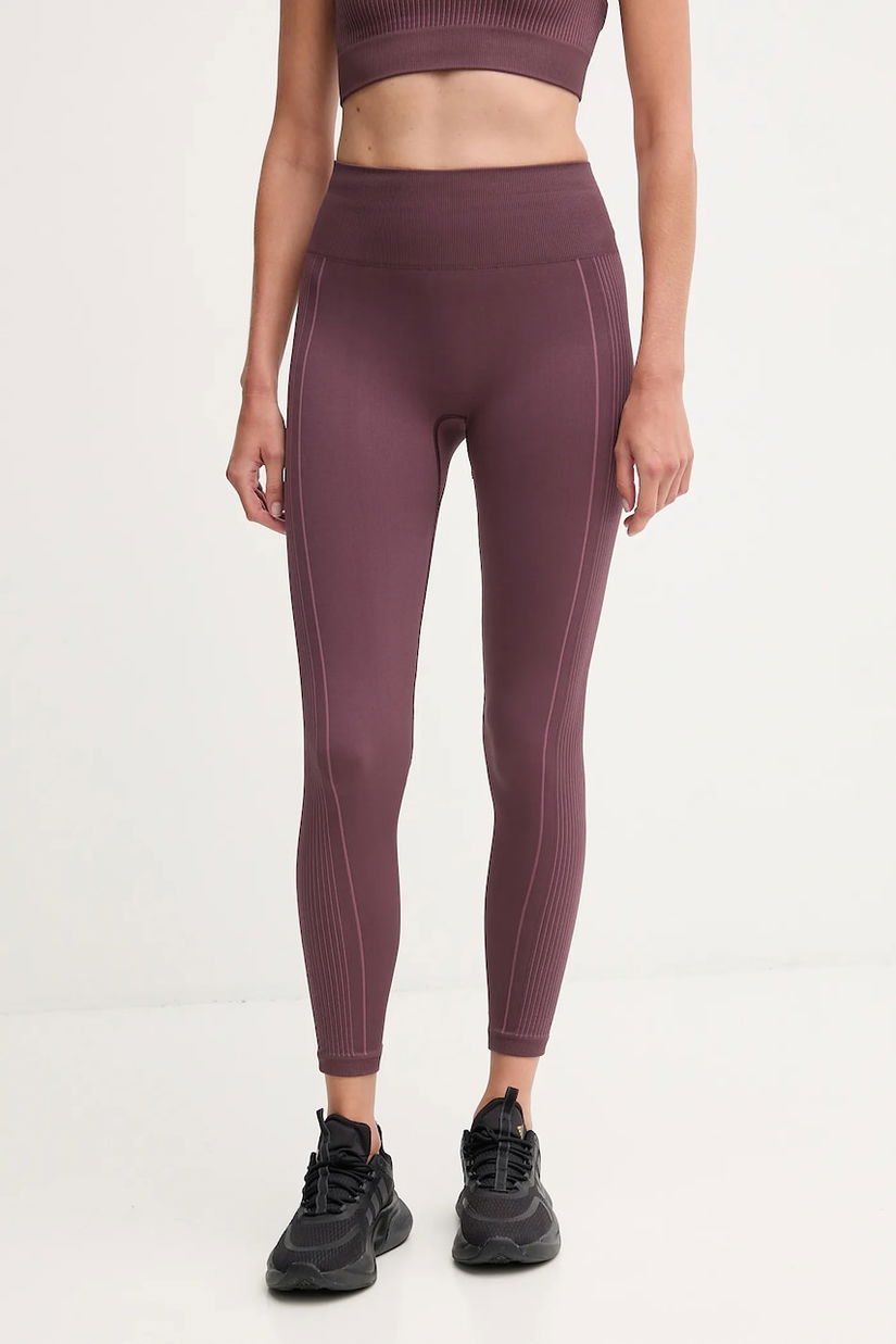Hummel jambiere de yoga culoarea bordo, cu imprimeu, 230429