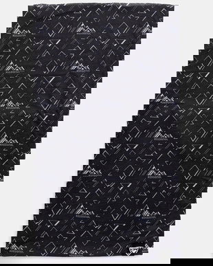 Rossignol fular împletit culoarea negru, cu imprimeu, RLNMH09