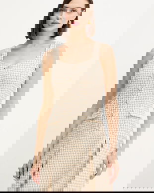 Morgan rochie culoarea bej, mini, evazați, RAVEN.F