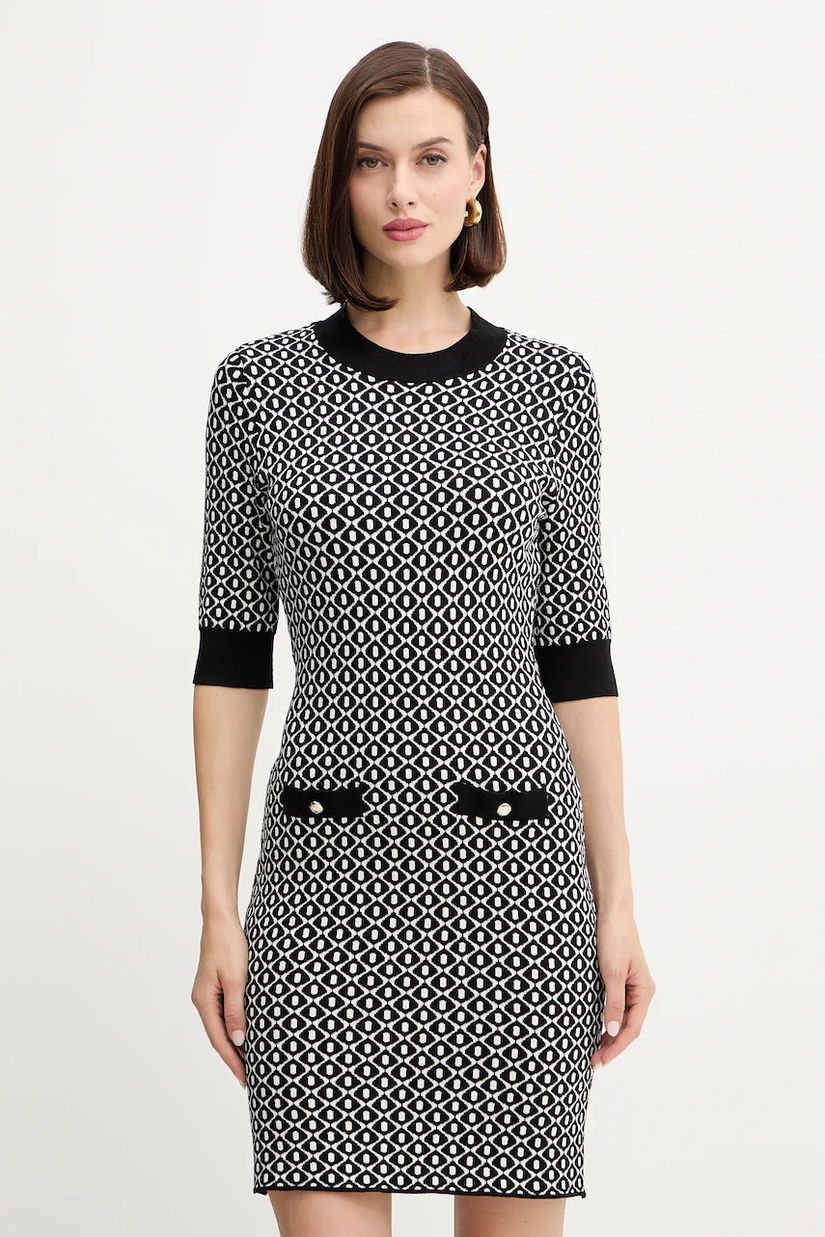 Morgan rochie culoarea negru, mini, evazați, RMSIXTA