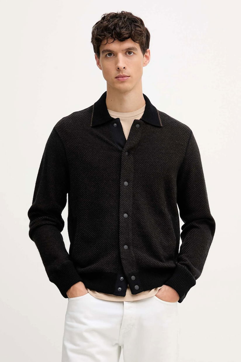 Rag & Bone cardigan din lână culoarea maro, RH2225F6MWL