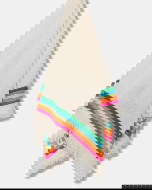 FROM FUTURE eșarfă de cașmir rochie gri cu model pentru femei AFO02785