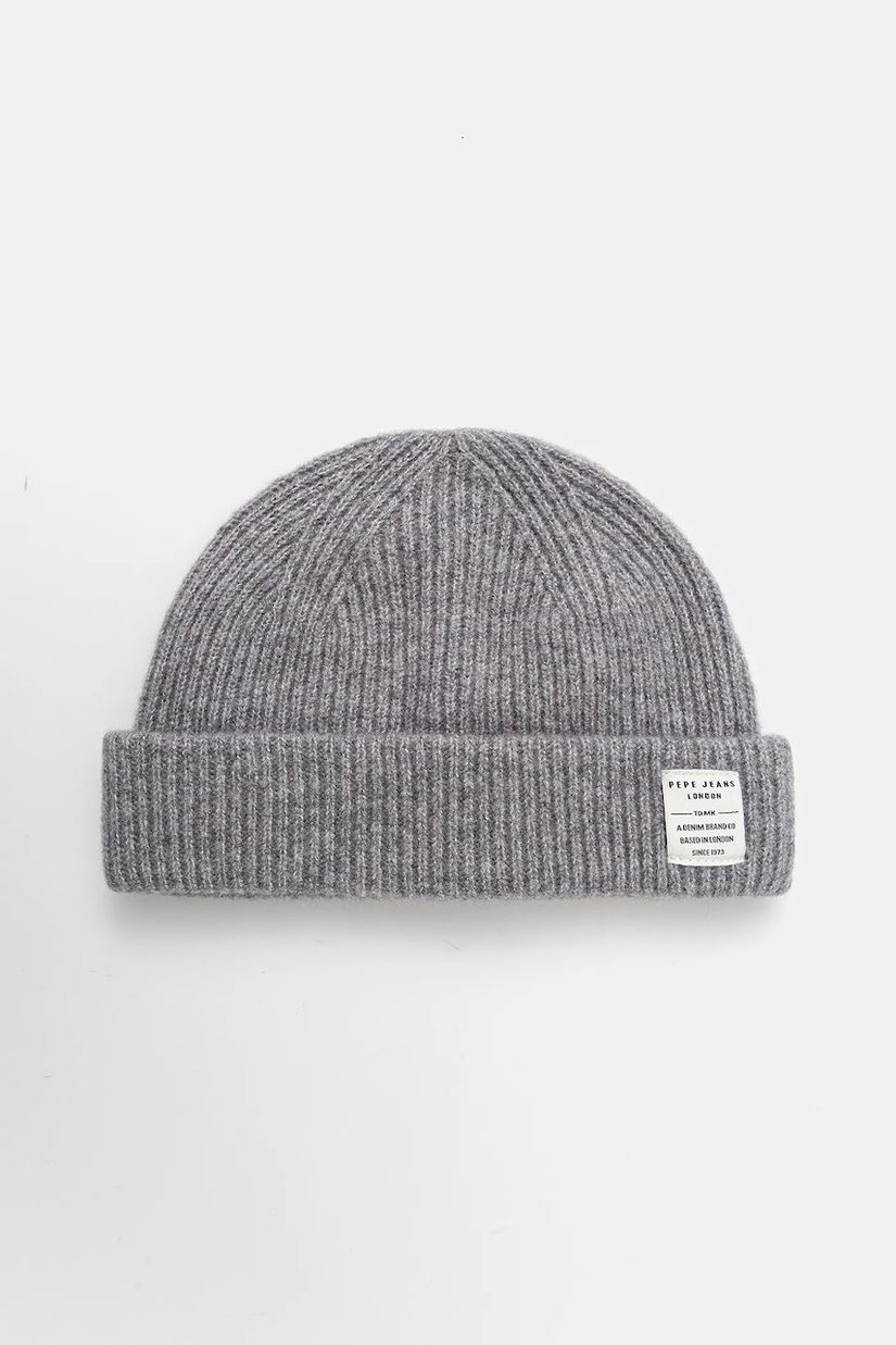 Pepe Jeans căciulă din amestec de lână culoarea gri, PM0400012