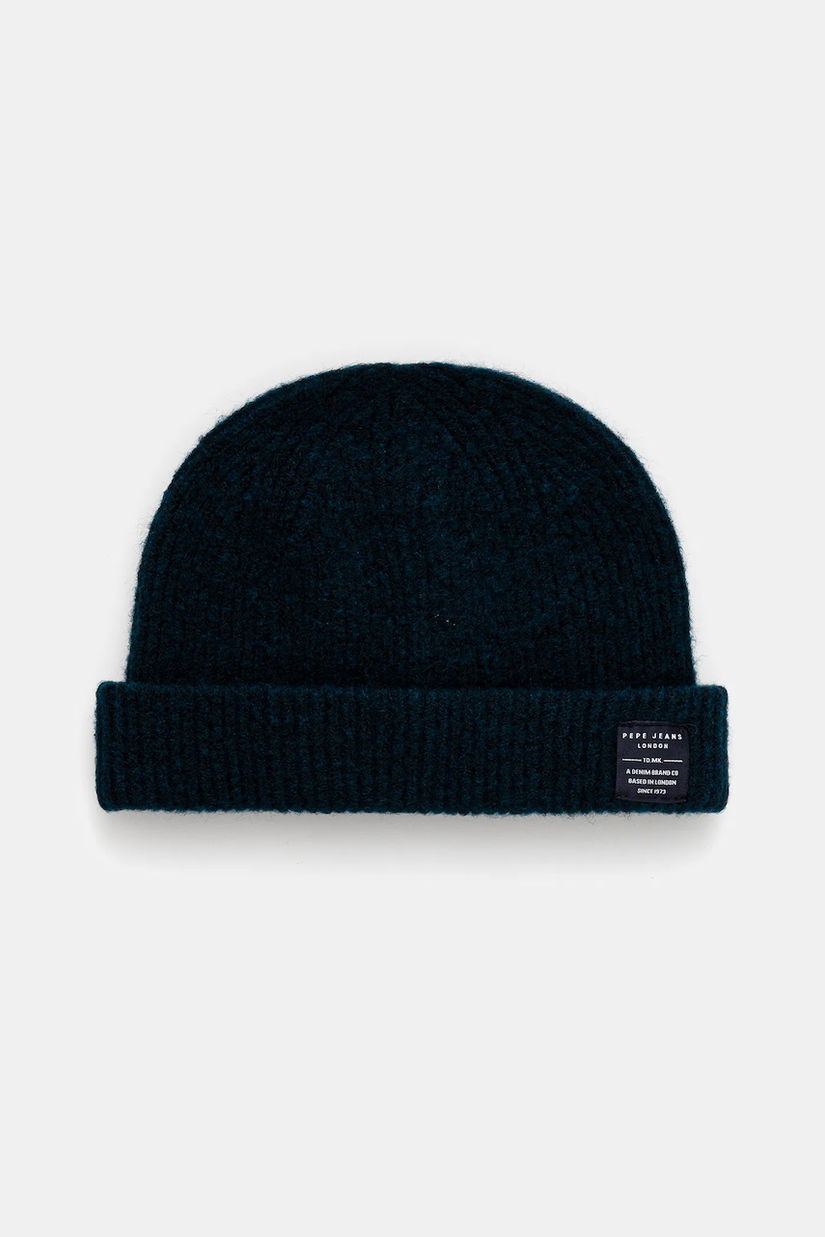 Pepe Jeans căciulă din amestec de lână culoarea bleumarin, PM0400012
