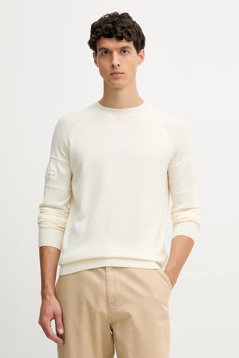 Karl Lagerfeld pulover de lână culoarea bej, light, 554399.655012