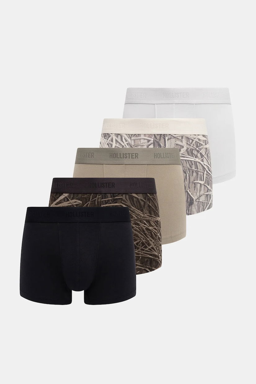 Hollister Co. boxeri 5-pack culoarea gri, KI314-5017