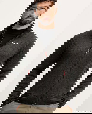 Salewa hanorac în aer liber Puez Rocca culoarea verde, melanj, 00.0000029126