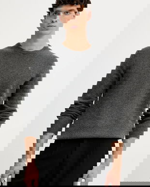 Hackett London pulover de lână culoarea gri, HM7000075