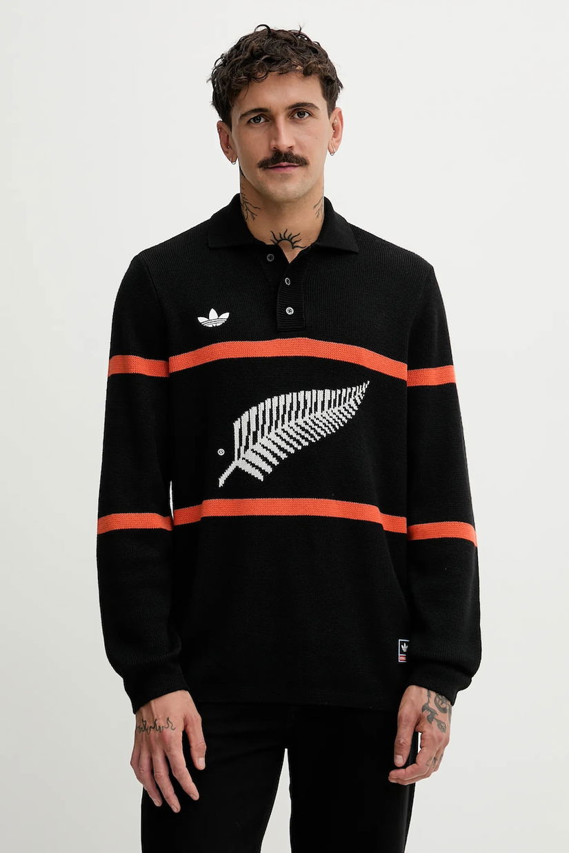adidas Originals pulover din amestec de lână All Black culoarea negru, KG4640