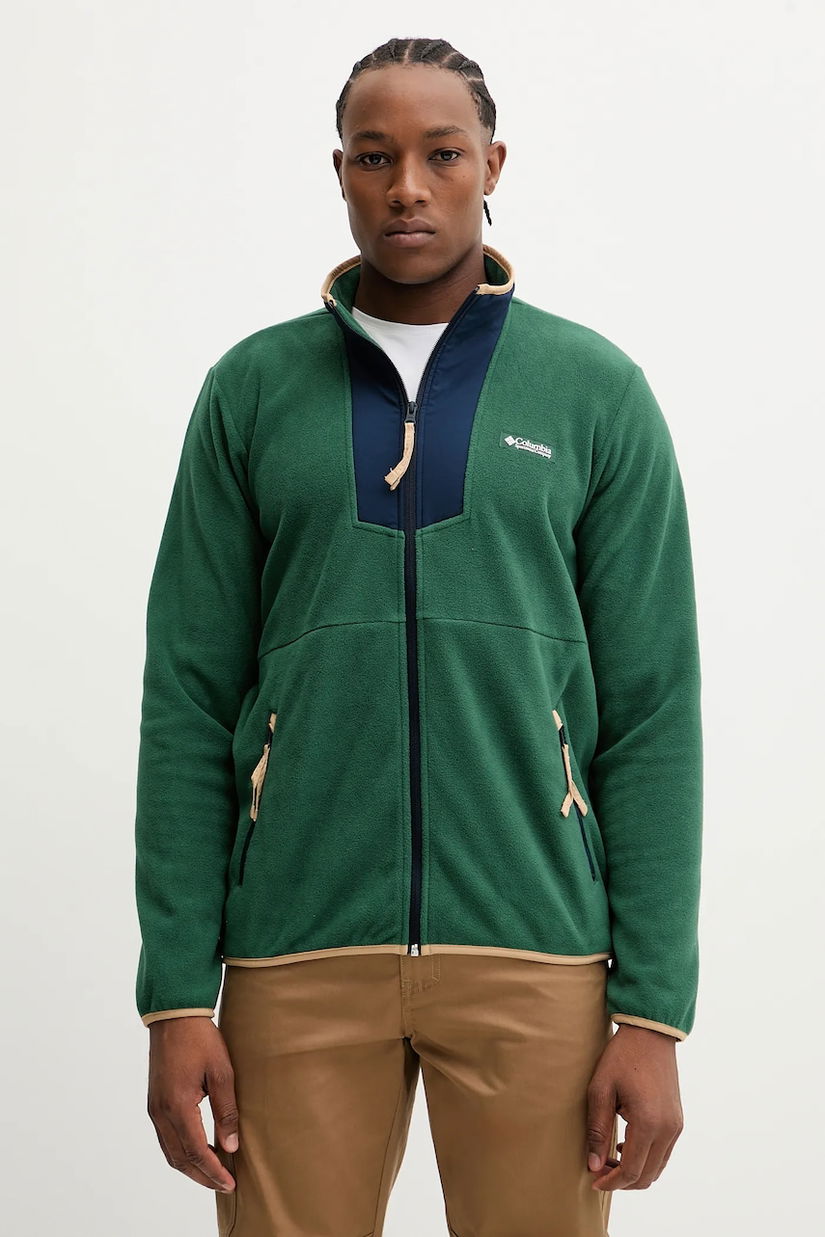 Columbia hanorac fleece Sequoia Grove culoarea verde, cu imprimeu, 2095891