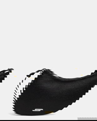 Barbour poșetă de piele culoarea negru, LBA0507