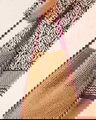 women'secret geantă de plaja culoarea bej, 4382369