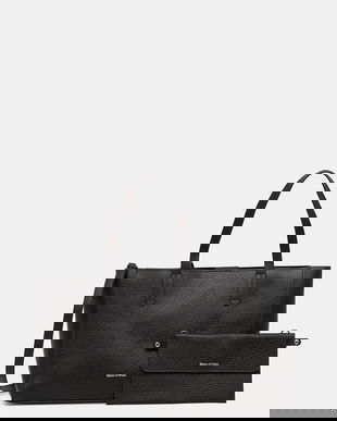 Marc O'Polo poșetă de piele culoarea maro, 50819650202109