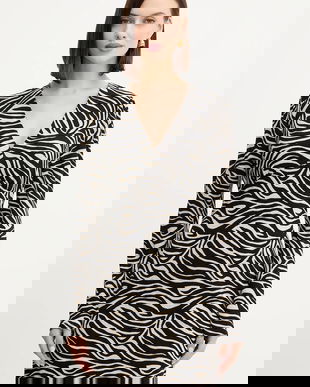 Morgan rochie culoarea negru, mini, mulată, RFARA