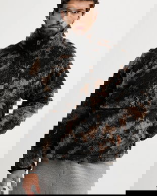 The North Face hanorac fleece Extreme Pile 2 culoarea negru, cu imprimeu, NF0A8EEPD7O1