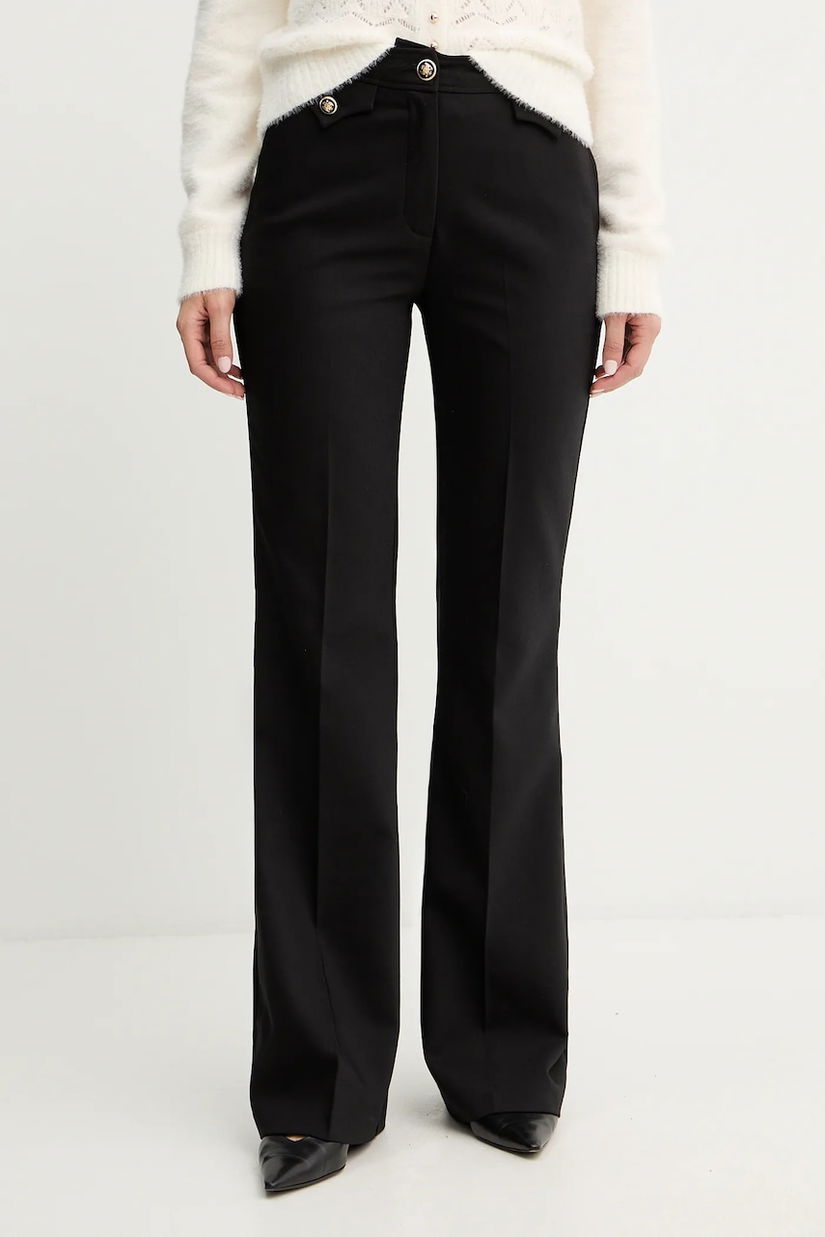 Morgan pantaloni culoarea negru, drept, high waist, PADOR.F