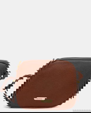 Barbour poșetă de piele culoarea maro, LBA0492