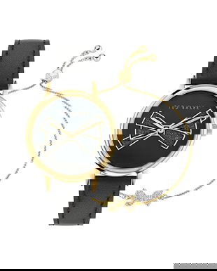 Ted Baker ceas și brățară culoarea negru, BKGFW2402