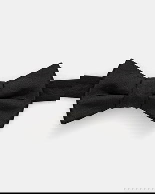 Michael Kors papion de matase culoarea negru, MK0DT00001