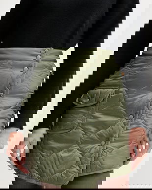 Alpha Industries fustă culoarea verde, mini, evazați, 258022.01