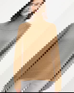 MICHAEL Michael Kors pulover de lână culoarea verde, călduros, cu guler, MF561CGF2G