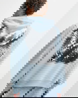 Diesel bluză S-BOXT-HOOD-T5 cu glugă, cu imprimeu, A18728.0HYAT